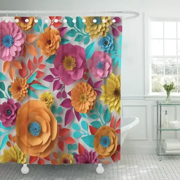 Shower Curtain 3D Render Digital Colorful Flowers Spring Summer Floral Bouquet Waterproof Polyester Fabric Set with Hooks
Shower Curtain 3D Render Digital Colorful Flowers Spring Summer Floral Bouquet Waterproof Polyester Fabric Set with Hooks