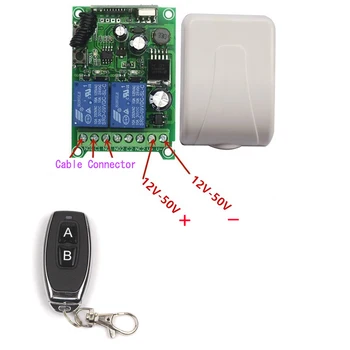 

2CH DC 12V 24V 36V 48V 10A Relay RF Wireless Remote Control Switch Learning Code Universal Lighting Switch 433mhz 315MHz