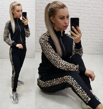 Two Piece Set Women Leopard Print Tracksuit Spring Autumn Clothes Zipper Jacket Top And Pants Suit Casual Fashion Female Outfits
Two Piece Set Women Leopard Print Tracksuit Spring Autumn Clothes Zipper Jacket Top And Pants Suit Casual Fashion Female Outfits