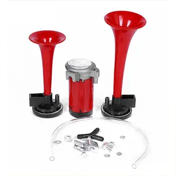 DC 12V Universal Air Horn 135db Sound Super Loud Train Dual Trumpet Air Horn with Compressor Kit for Vehicles Trucks Boats Cars
DC 12V Universal Air Horn 135db Sound Super Loud Train Dual Trumpet Air Horn with Compressor Kit for Vehicles Trucks Boats Cars
