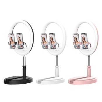 Selfie Ring Light Folding Portable LED Fill Lamp with Round Base for Makeup Live Broadcast
Selfie Ring Light Folding Portable LED Fill Lamp with Round Base for Makeup Live Broadcast