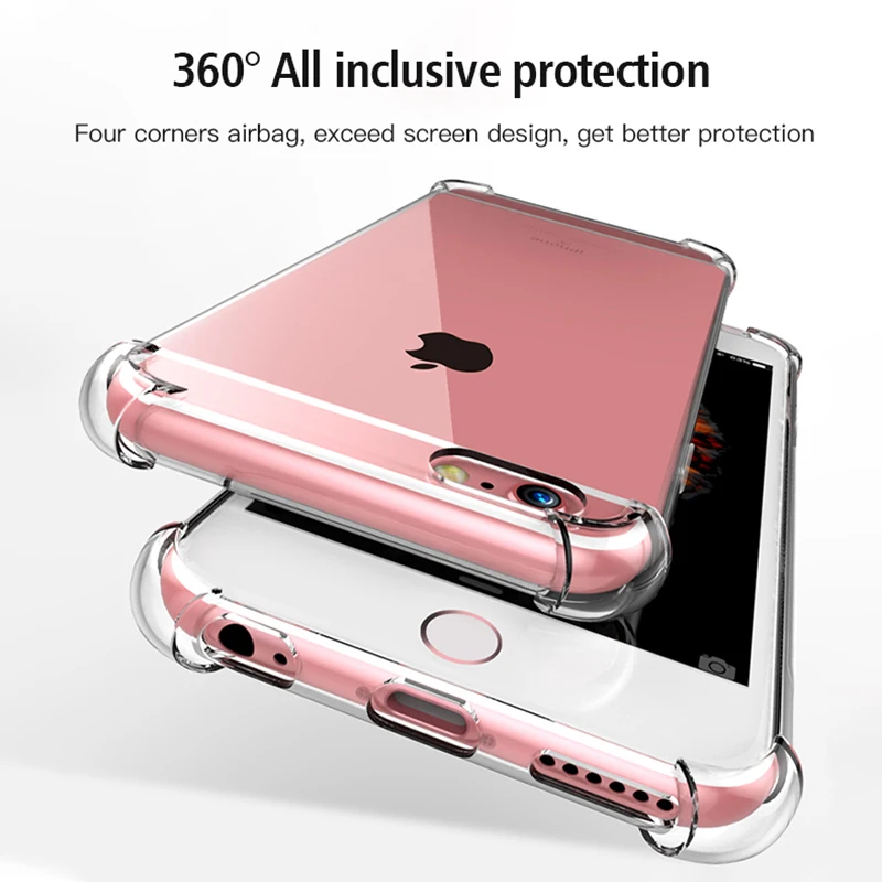 Fashion Shockproof Bumper Transparent Phone Case For iphone Xr Xs X Max 8 7 6 6s plus Protection Back Cover |