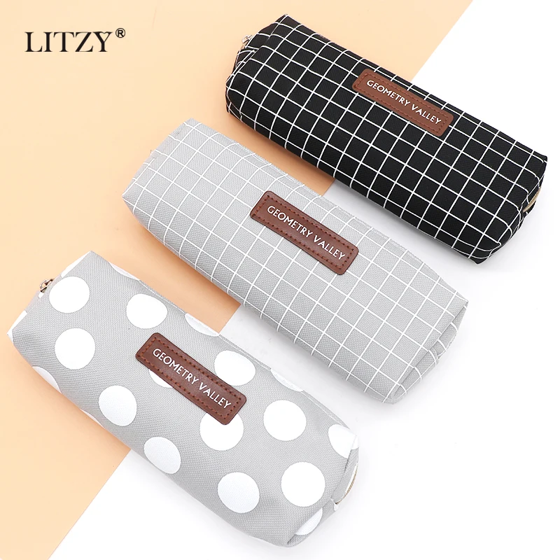 Black Pencil Case Simple Plaid Dot Solid Color School Pencil Case For Girls Boys Cute Canvas Pencil Bag Box Supplies Stationery
Black Pencil Case Simple Plaid Dot Solid Color School Pencil Case For Girls Boys Cute Canvas Pencil Bag Box Supplies Stationery