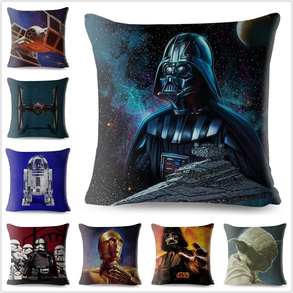Movie Star Wars Print Pillow Cover 45*45cm Square Cushion Cover Beige Linen Throw Pillows Cases Sofa Home Decor Cushion Covers
Movie Star Wars Print Pillow Cover 45*45cm Square Cushion Cover Beige Linen Throw Pillows Cases Sofa Home Decor Cushion Covers