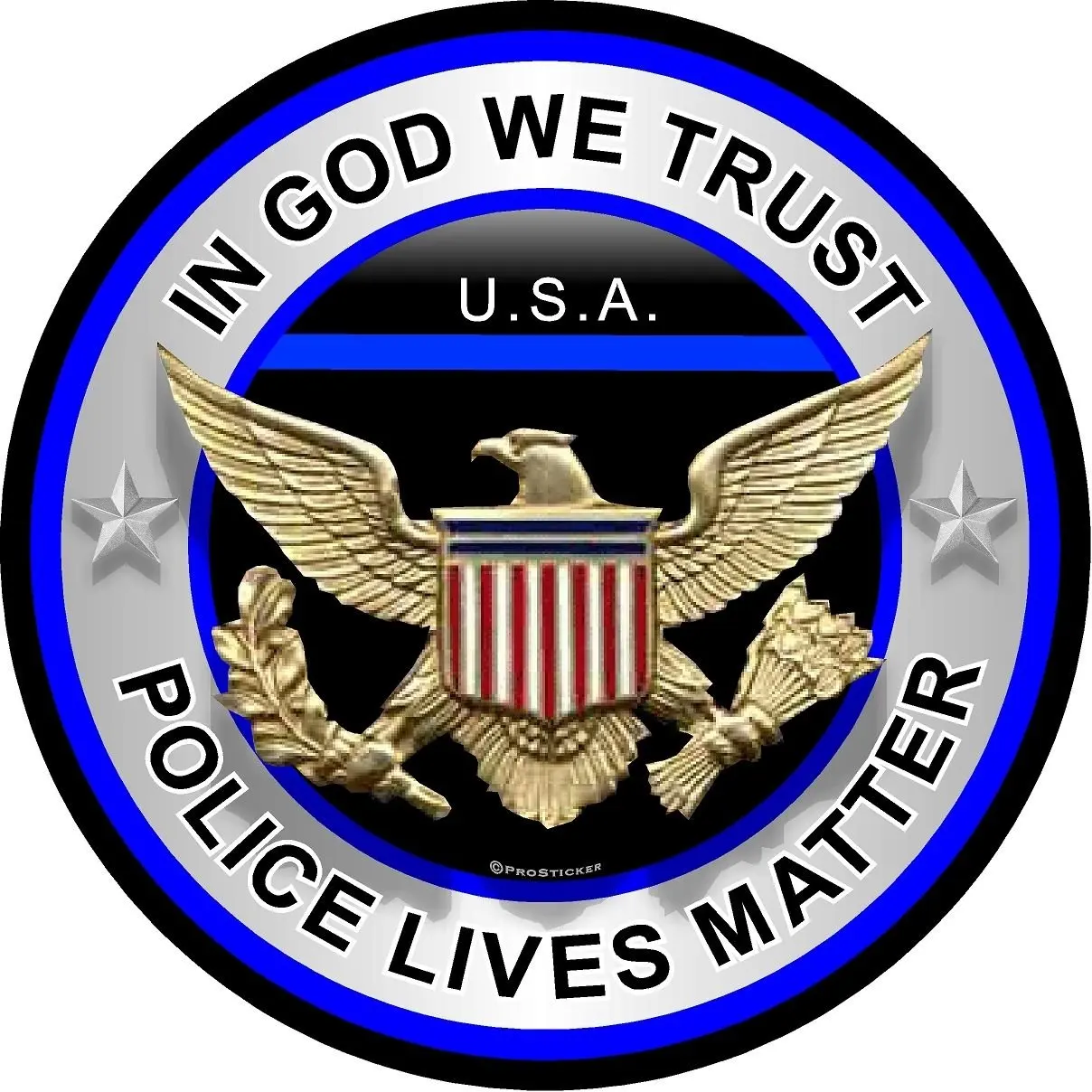 For Patriot Series "In God We Trust, Police Lives Matter" Thin Blue Line Support Decal Sticker
For Patriot Series "In God We Trust, Police Lives Matter" Thin Blue Line Support Decal Sticker