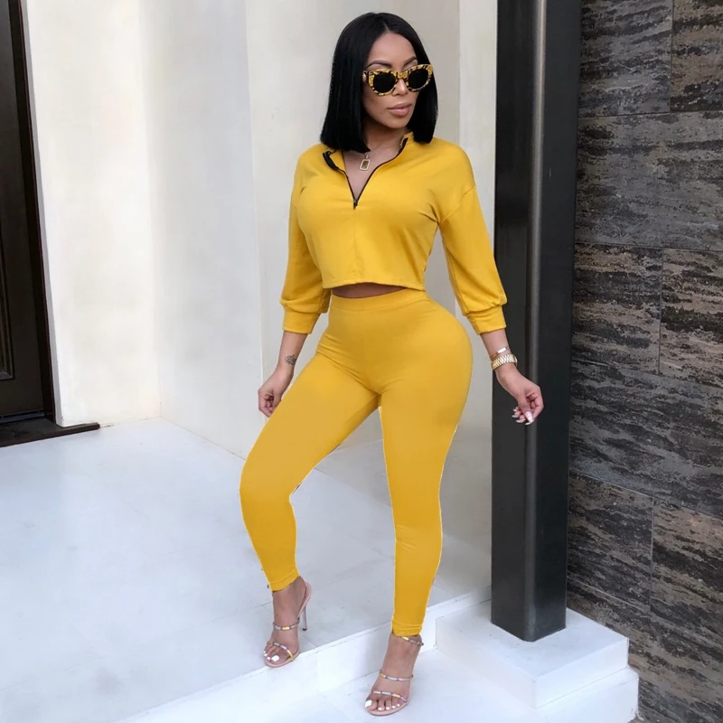 Bodycon 2 Piece Tracksuit Women Set Autumn Ladies Casual Outfits Crop Top and Pants Set Sport Suit Women Two Piece Matching Sets
Bodycon 2 Piece Tracksuit Women Set Autumn Ladies Casual Outfits Crop Top and Pants Set Sport Suit Women Two Piece Matching Sets