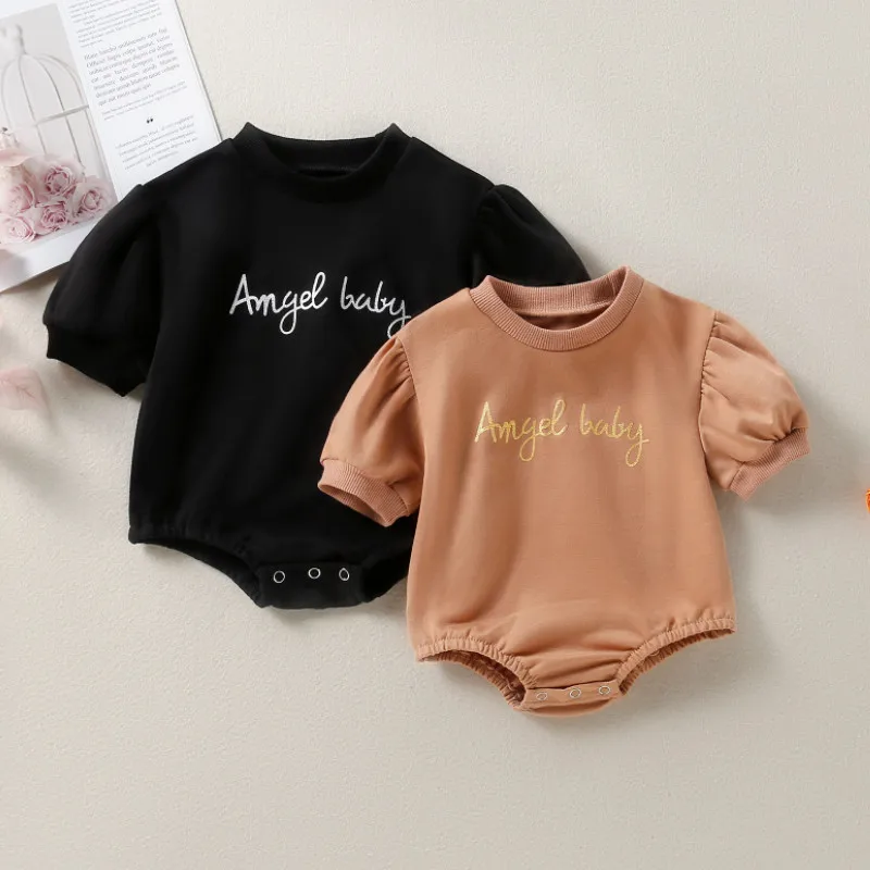 Infant Baby Summer Jumpsuit, Puff Short-Sleeved Round Neck Romper Letter Print Button Closure Bodysuit
Infant Baby Summer Jumpsuit, Puff Short-Sleeved Round Neck Romper Letter Print Button Closure Bodysuit
