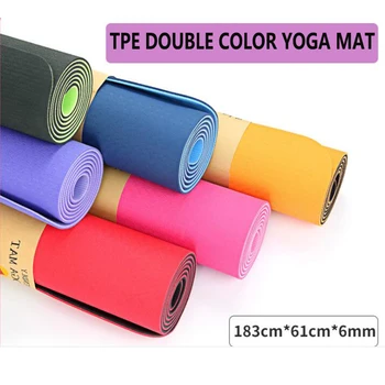 186*61*0.6cmTPE Yoga Mat with Position Line Nature Rubber Double Color Sports Workout Exerise Mats for Yoga Gymnastics Fitness 
186*61*0.6cmTPE Yoga Mat with Position Line Nature Rubber Double Color Sports Workout Exerise Mats for Yoga Gymnastics Fitness
