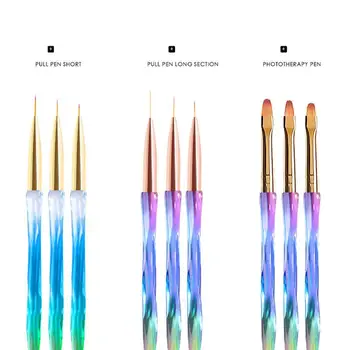 3PCS Nail Art Brush Portable Flexible Brush Nail Liner Brush Gel Polish Brush Nail Art Line Painting Pen Manicure tools
3PCS Nail Art Brush Portable Flexible Brush Nail Liner Brush Gel Polish Brush Nail Art Line Painting Pen Manicure tools