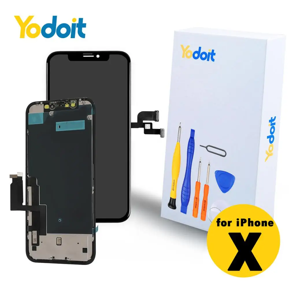 Yodoit for iPhone X Screen Replacement OLED Display Touch For iPhone X LCD Touch Digitizer Full Assembly+Tools
Yodoit for iPhone X Screen Replacement OLED Display Touch For iPhone X LCD Touch Digitizer Full Assembly+Tools