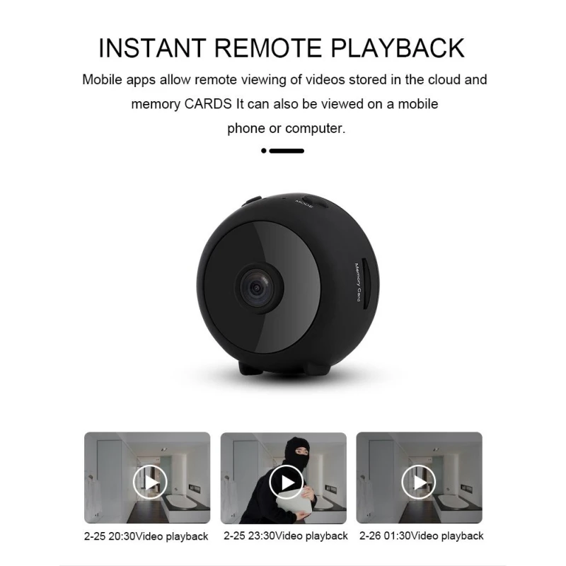 Cloud Storage WiFi Camera HD 1080P IP Camcorder Night Vision App Monitoring And Control 150 Degree Wide-angle Len mini camera
Cloud Storage WiFi Camera HD 1080P IP Camcorder Night Vision App Monitoring And Control 150 Degree Wide-angle Len mini camera