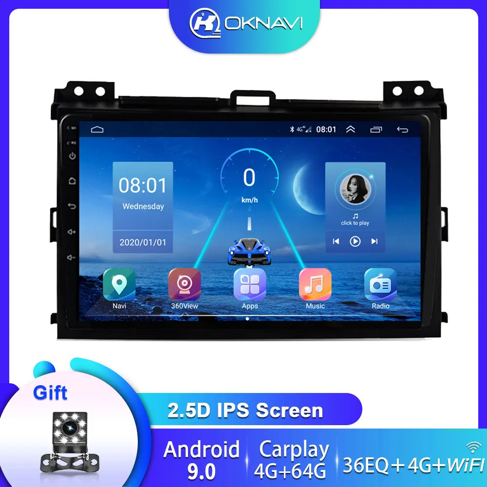 Android 9.0 DSP Car Smart Radio Player For Toyota Prado Land Cruiser Prado 2004-2009 Navigation Bluetooth IPS Screen 2 din DVD
Android 9.0 DSP Car Smart Radio Player For Toyota Prado Land Cruiser Prado 2004-2009 Navigation Bluetooth IPS Screen 2 din DVD