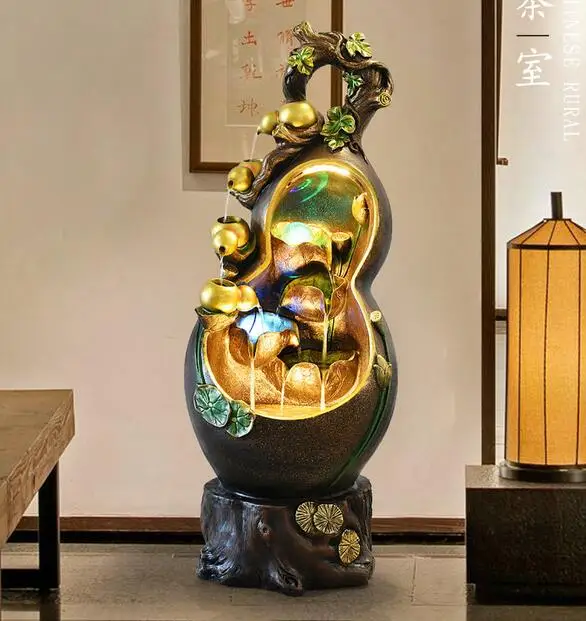Home decoration water wealth decoration indoor feng shui wheel gourd circulation water fountain humidifier landing
Home decoration water wealth decoration indoor feng shui wheel gourd circulation water fountain humidifier landing