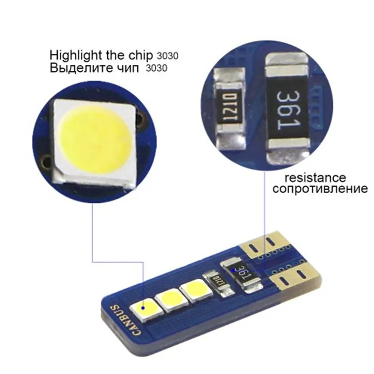 AliExpress Hot Selling T10 3030 6 Lights Decoding che pai deng W5w 168 194 LED Bulb Width Lamp
AliExpress Hot Selling T10 3030 6 Lights Decoding che pai deng W5w 168 194 LED Bulb Width Lamp