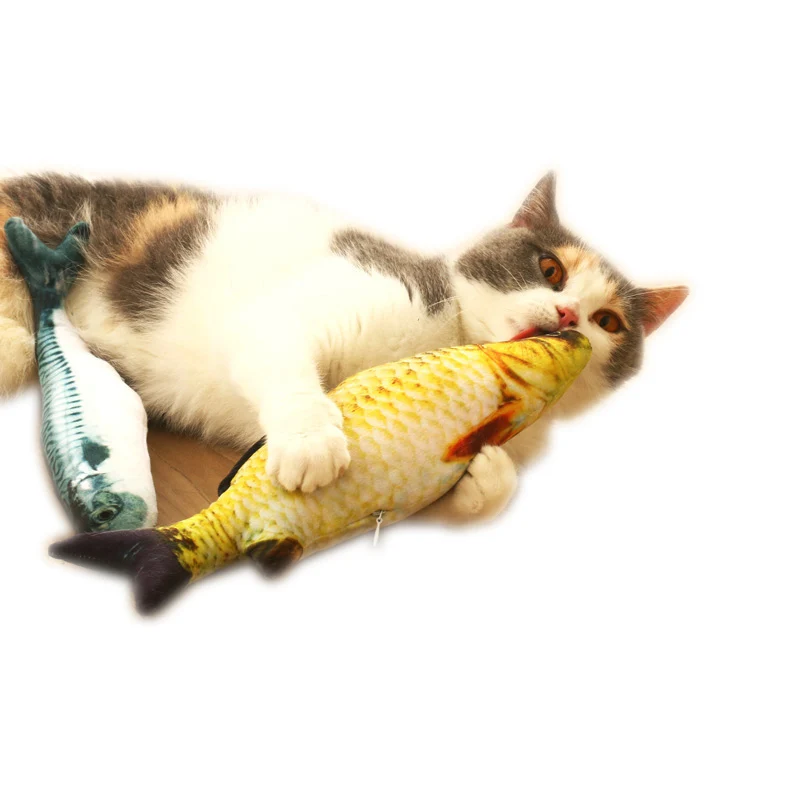 Мягкая Плюшевая креативная 3D игрушка для домашних животных в форме карпа рыбы