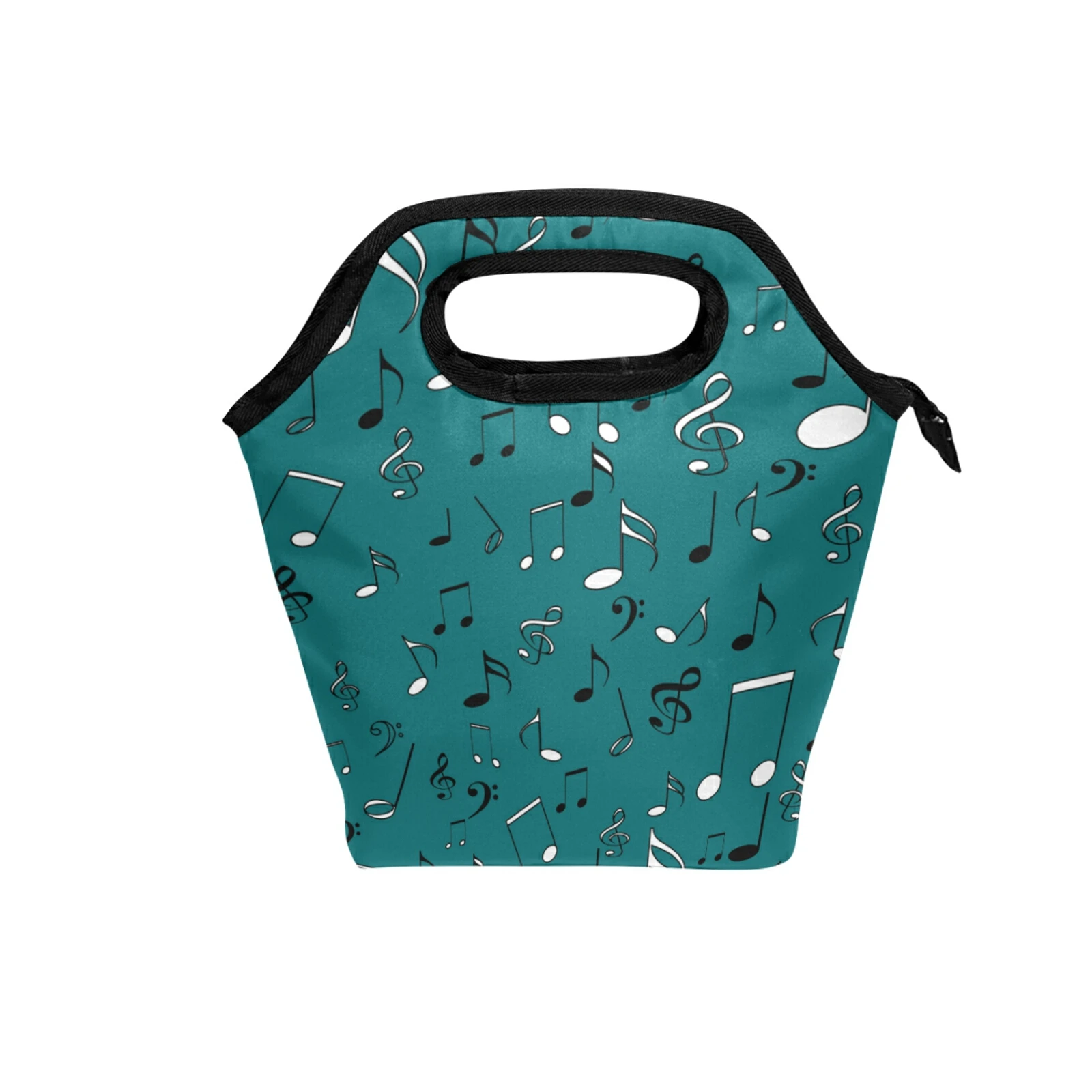 Music Notes Print Cooler Bag Curved Handle Design Portable Insulated Lunch Bag Large Capacity Thermal insulation Food Handbag 
Music Notes Print Cooler Bag Curved Handle Design Portable Insulated Lunch Bag Large Capacity Thermal insulation Food Handbag