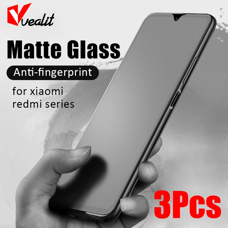 Фото 3-1 шт. матовое закаленное стекло без отпечатков пальцев для Xiaomi Redmi Note 9 8 8t 9t 10s 5 7 K30