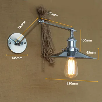 Modern Industrial iron fashion mechanical swing arm adjustable chrome wall lamp Loft lights hallway for home Workroom Bedroom 
Modern Industrial iron fashion mechanical swing arm adjustable chrome wall lamp Loft lights hallway for home Workroom Bedroom