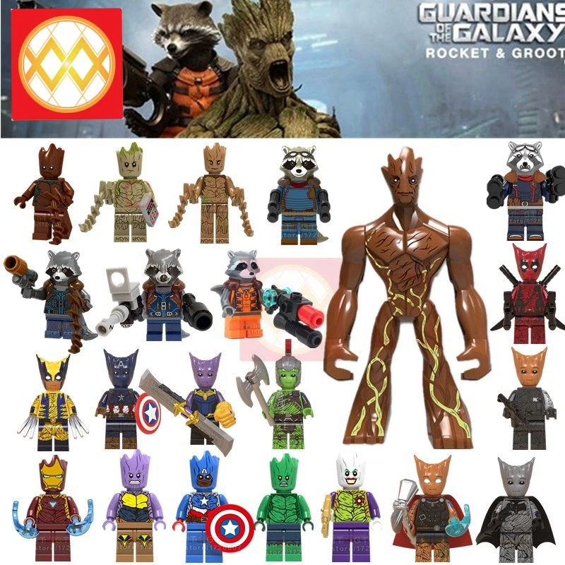 Blocks Tree Man Rocket Raccoon Gamora Star Lord Drax the Destroyer Deadpool-Tree Man Thor Building Blocks Toys For Children
Blocks Tree Man Rocket Raccoon Gamora Star Lord Drax the Destroyer Deadpool-Tree Man Thor Building Blocks Toys For Children