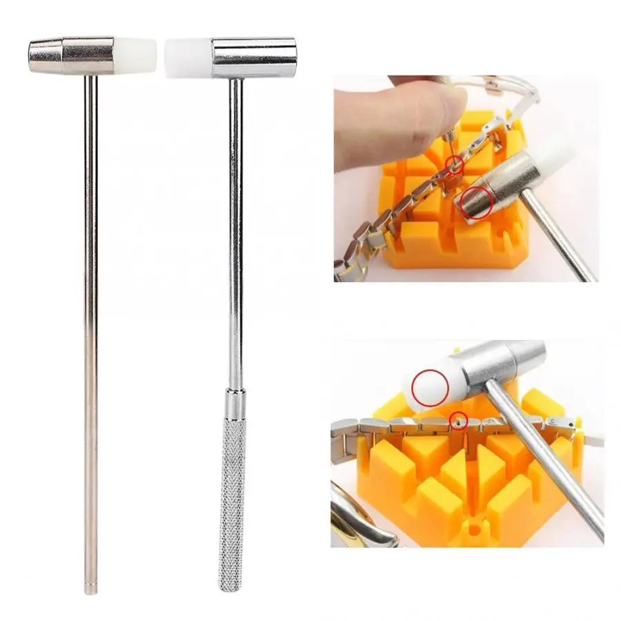 Multifunctional DIY Watch Repair Small Hammer Watchmaker Tool Double-sided Rubber Parts Tools for | Наручные часы