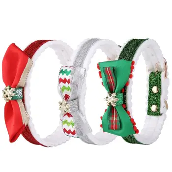 Pet dog cat Christmas collars adjustable Snowflake shape decorative shiny collars for cat puppy necklace with bow-knot collars
Pet dog cat Christmas collars adjustable Snowflake shape decorative shiny collars for cat puppy necklace with bow-knot collars
