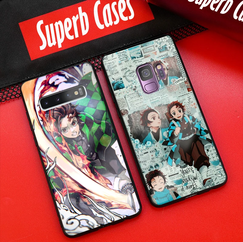 Tanjiro Kamado Kimetsu no Yaiba мягкий силиконовый стеклянный чехол для телефона Samsung Galaxy S8 S9 S10e