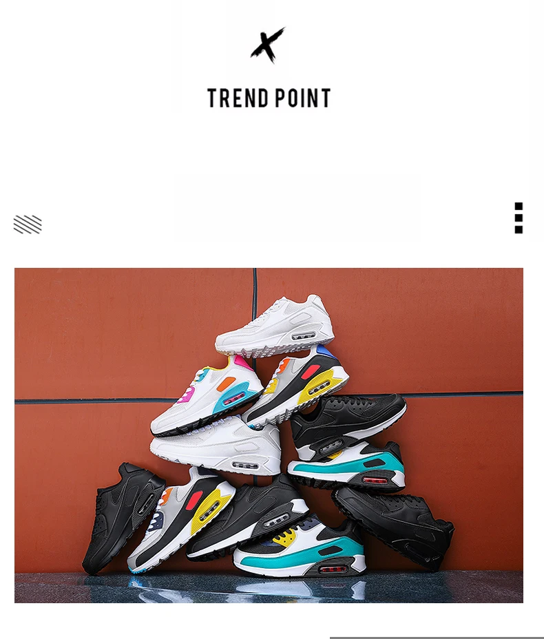 2020 Popular Fashion Casual Shoes for Men Air Cushion Sneakers Man Lace-up Breathable Max Walking Trainer Male Tenis Feminino