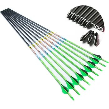 12pcs Linkboy Archery Carbon Arrow Spine 300 340 Plastic Vanes 75gr Point Tips for Compound Recurve Bow Hunting Shooting
12pcs Linkboy Archery Carbon Arrow Spine 300 340 Plastic Vanes 75gr Point Tips for Compound Recurve Bow Hunting Shooting