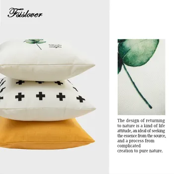 FSISLOVER Original Style Cushion Cover New Waist Pillowcase Green Print Nordic Home Decorative Pillow Cases decoracion hogar
FSISLOVER Original Style Cushion Cover New Waist Pillowcase Green Print Nordic Home Decorative Pillow Cases decoracion hogar