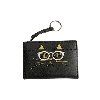 Zipper Coin Purses Girl Credit Card Holders Small Purse Bifold Wallet Lady Cute Cat Embroidery Short Slim Wallets Women 
Zipper Coin Purses Girl Credit Card Holders Small Purse Bifold Wallet Lady Cute Cat Embroidery Short Slim Wallets Women