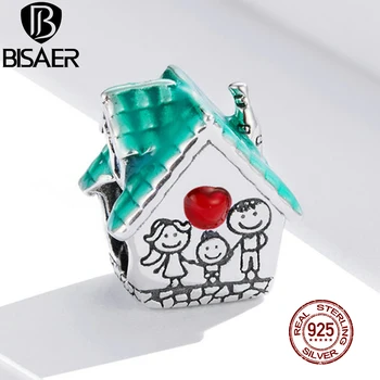 BISAER Family Sweet Home Charms 925 Sterling Silver Heart House Green Enamel Beads Pendant DIY Bracelets Best Gift ECC1518
BISAER Family Sweet Home Charms 925 Sterling Silver Heart House Green Enamel Beads Pendant DIY Bracelets Best Gift ECC1518