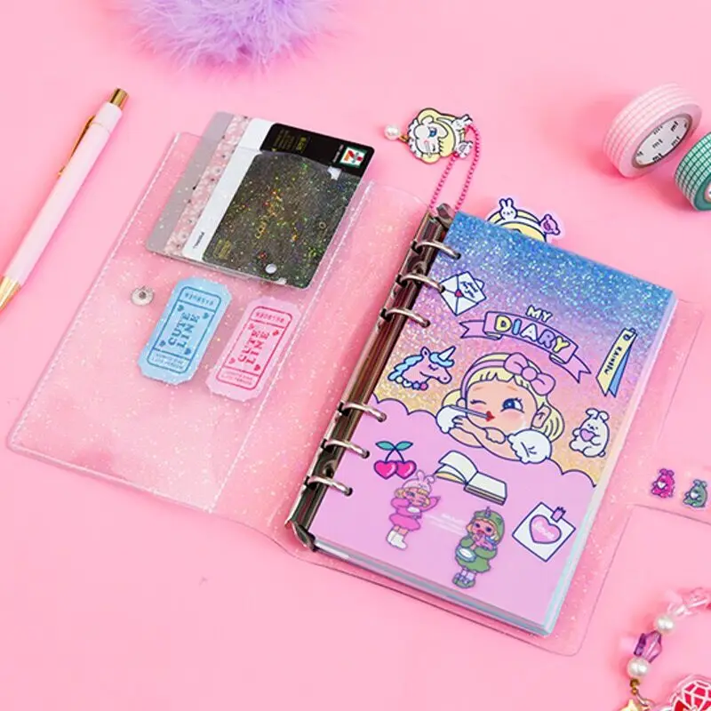 Loose-leaf Diary Notebook Student Weekly Planner Function Notepad Cover Girl Korea Journal Diary Beauty Card Bag Stationery
Loose-leaf Diary Notebook Student Weekly Planner Function Notepad Cover Girl Korea Journal Diary Beauty Card Bag Stationery