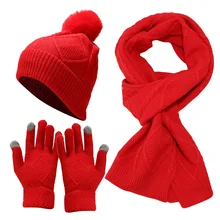 Winter Unisex Hat Scarf Gloves Sets Plush Thick Warm Beanies With Pompom knitted Glove Cycling Skiing Windproof Scarves Cap
Winter Unisex Hat Scarf Gloves Sets Plush Thick Warm Beanies With Pompom knitted Glove Cycling Skiing Windproof Scarves Cap