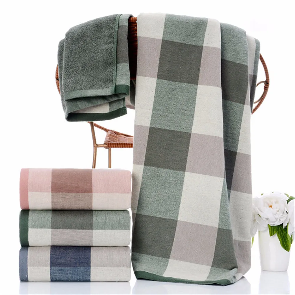 Retro wind 70*140 cotton gauze increase thickening lattice bath towel soft water absorption
Retro wind 70*140 cotton gauze increase thickening lattice bath towel soft water absorption