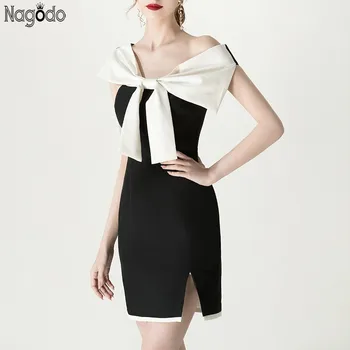 Nagodo Black Party Dress 2020 French Hepburn Style Sexy Slash Neck Off The Shoulder Plus Size Dress Vintage Bow Ladies Dresses
Nagodo Black Party Dress 2020 French Hepburn Style Sexy Slash Neck Off The Shoulder Plus Size Dress Vintage Bow Ladies Dresses