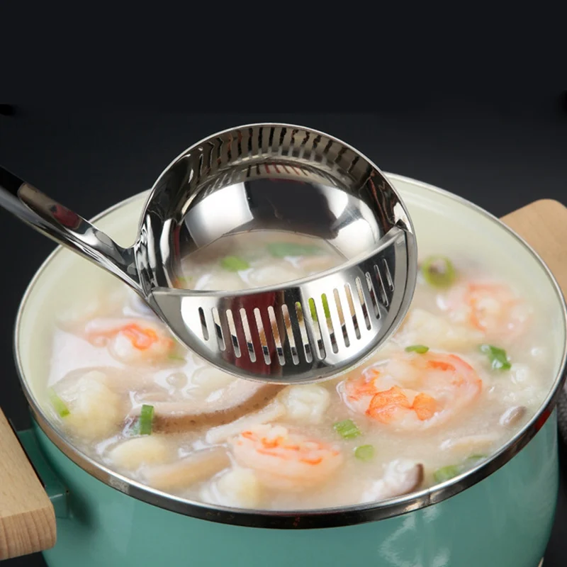 High Quality Multifunctional Creative 2In1 Soup Spoon Long Handle Porridge Spoon With Filter Strainer Kitchen Cooking Tool
High Quality Multifunctional Creative 2In1 Soup Spoon Long Handle Porridge Spoon With Filter Strainer Kitchen Cooking Tool