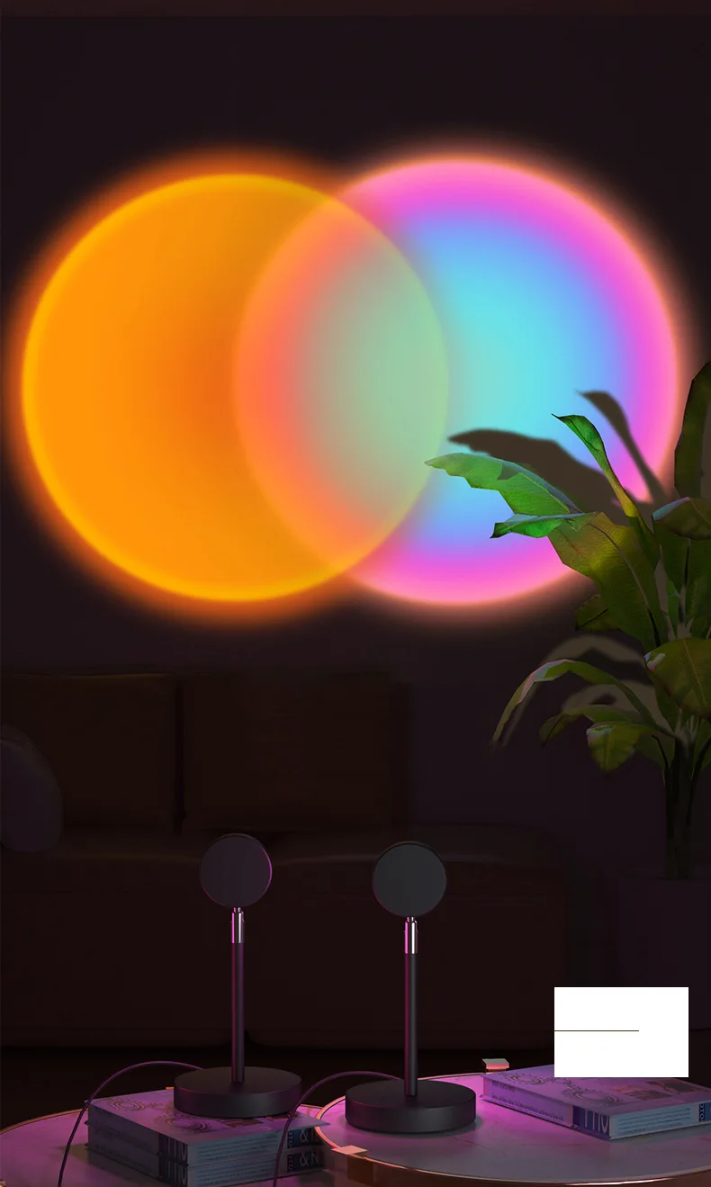 Generic Sunset Lamp APP Control 16 Colors RGB LED Projection Mood