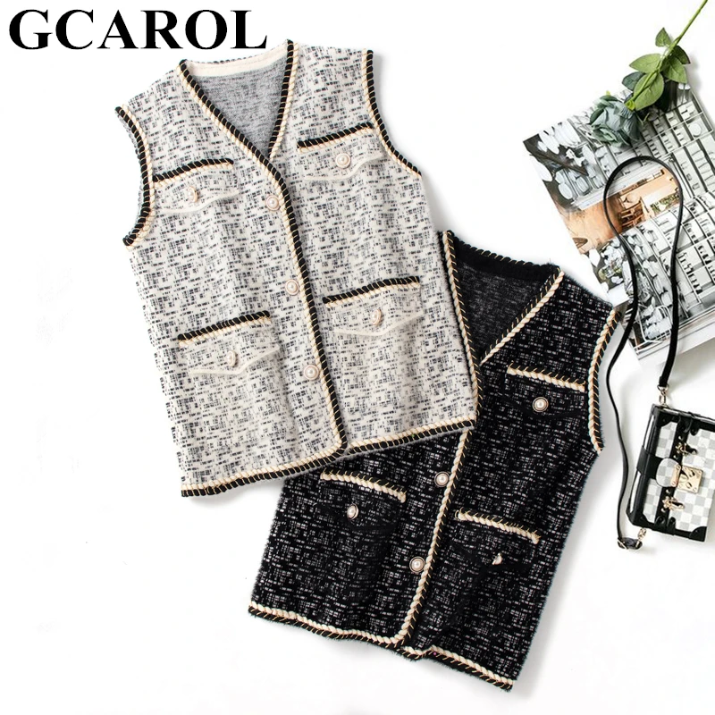 GCAROL Luxury Women Double-sided Woven Waistcoat Jacket Faux Mink Velvet Elegant Spring Fall Winter Multi-occasion Outfits
GCAROL Luxury Women Double-sided Woven Waistcoat Jacket Faux Mink Velvet Elegant Spring Fall Winter Multi-occasion Outfits