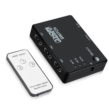 3x1 HDMI Splitter 3 Port Hub Box Auto Switch 3 In 1 Out Switcher 1080p HD 1.4 With Remote Control for HDTV XBOX360 PS3 Projector
3x1 HDMI Splitter 3 Port Hub Box Auto Switch 3 In 1 Out Switcher 1080p HD 1.4 With Remote Control for HDTV XBOX360 PS3 Projector