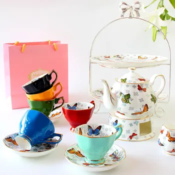 Ceramics Tea Cups & Teapot Set Coffe Cups Tray & 1 Pot With Heatable Base Drinking 16 Pieces Sets Utensils Creative Wedding Gift
Ceramics Tea Cups & Teapot Set Coffe Cups Tray & 1 Pot With Heatable Base Drinking 16 Pieces Sets Utensils Creative Wedding Gift