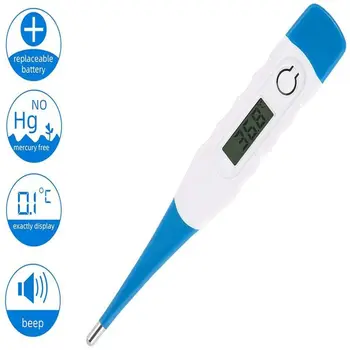 Soft Head Thermometer for Adults Kids Baby Fever Accurate LCD Fast Reading Basal Body Oral Rectal Underarm Digital Thermometer
Soft Head Thermometer for Adults Kids Baby Fever Accurate LCD Fast Reading Basal Body Oral Rectal Underarm Digital Thermometer