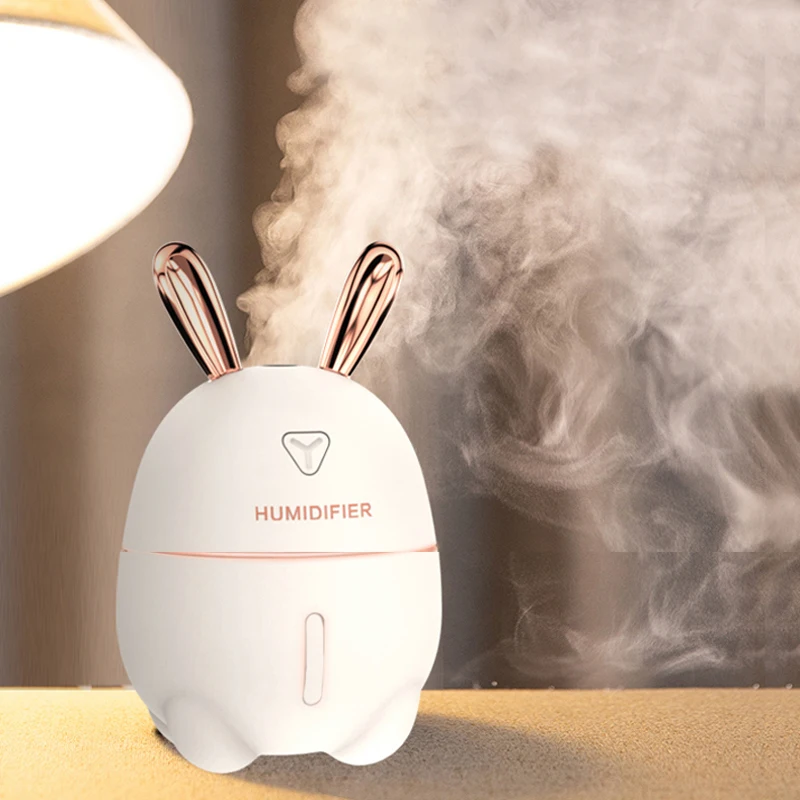 300ML New Mini USB Air Humidifier Creative Cute Rabbit Breathing Lamp Desktop Atomizing Humidifier For Home Office Negative Ion
300ML New Mini USB Air Humidifier Creative Cute Rabbit Breathing Lamp Desktop Atomizing Humidifier For Home Office Negative Ion