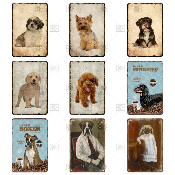Металлическая винтажная Оловянная табличка с милой собакой, булавка, потертый декор, винтажное украшение для бара, металлический постер, металлическая пластина для паба 20x30 
Металлическая винтажная Оловянная табличка с милой собакой, булавка, потертый декор, винтажное украшение для бара, металлический постер, металлическая пластина для паба 20x30