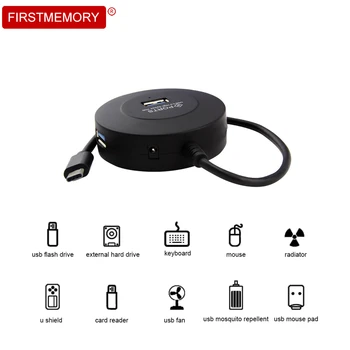 4 Ports USB C Hub 3.0 Type C Hub Multi USB Splitter High Speed USB Port LED Indicator Computer Accessories For PC Macbook Pro
4 Ports USB C Hub 3.0 Type C Hub Multi USB Splitter High Speed USB Port LED Indicator Computer Accessories For PC Macbook Pro