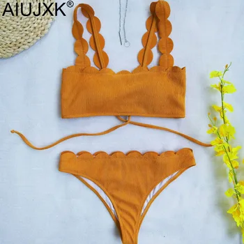 AIUJXK Summer Ribbed Biquini 2020 New Ariival Women Lingerie Set Beachwear Sexy Underwear 2 Piece Swimsuit Bra And Panty 
AIUJXK Summer Ribbed Biquini 2020 New Ariival Women Lingerie Set Beachwear Sexy Underwear 2 Piece Swimsuit Bra And Panty