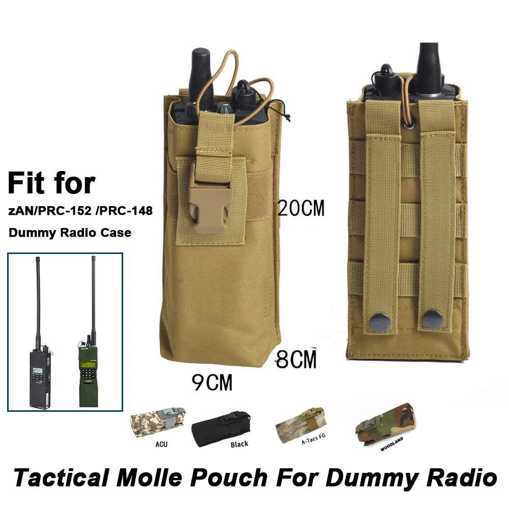 Tactical Molle Pouch For AN/PRC-152/148 Dummy Radio Case Tactical Bag For Molle System Walkie talkie Pouch Softair Accessories
Tactical Molle Pouch For AN/PRC-152/148 Dummy Radio Case Tactical Bag For Molle System Walkie talkie Pouch Softair Accessories