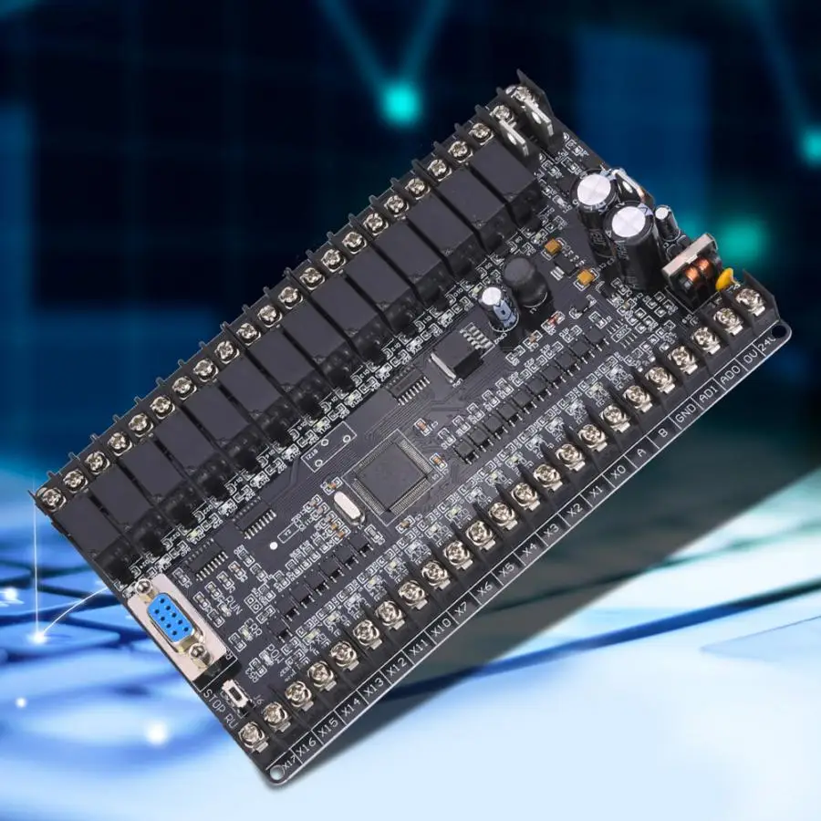 Programmable Logic Controller 32-bit CPU FX1N 32MRT PLC Industrial Control Board for Automatic Control Applications
Programmable Logic Controller 32-bit CPU FX1N 32MRT PLC Industrial Control Board for Automatic Control Applications