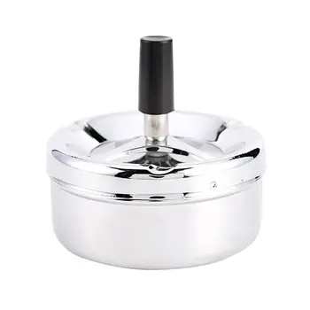 Rotatable Metal With Lid Sealing Ashtray Smokeless Household Small Ashtray
Rotatable Metal With Lid Sealing Ashtray Smokeless Household Small Ashtray