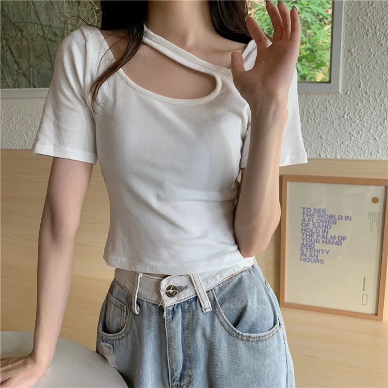 

Loose Ins Lazy Solid Color Tshirt Female Korean Harajuku Women's T-shirts Tops Japanese Kawaii Ladies Ulzzang Clothes For Women