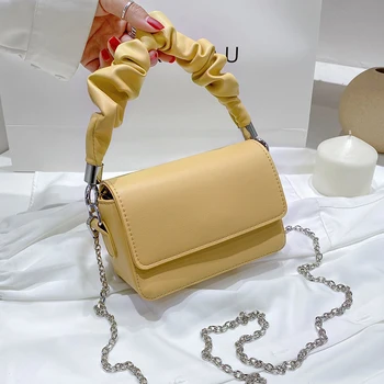 Solid color Pleated Small Tote bag 2020 Fashion New High-quality Leather Women's Designer Handbag Chain Shoulder Messenger Bag
Solid color Pleated Small Tote bag 2020 Fashion New High-quality Leather Women's Designer Handbag Chain Shoulder Messenger Bag